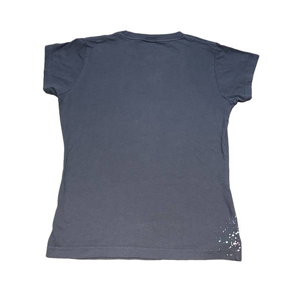 FOX RACING Y2K women's navy graphic tee, size youth large/women's medium. - Picture 2 of 2